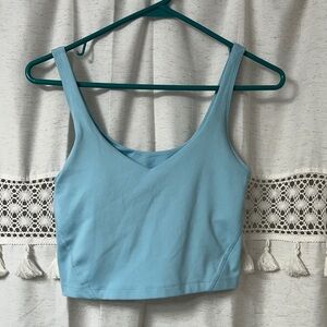 Gilly Hicks Sky Blue V-Neck Cropped Tank